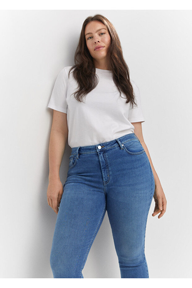 Blugi skinny decupați - 7