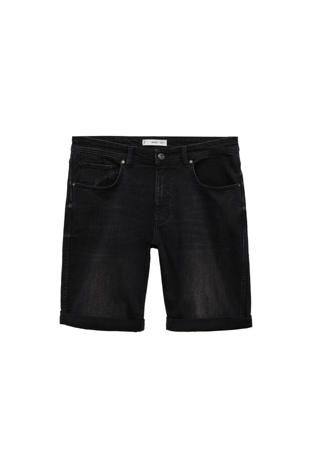 Siyah Denim Erkek Şort & Bermuda 77130579 - 2