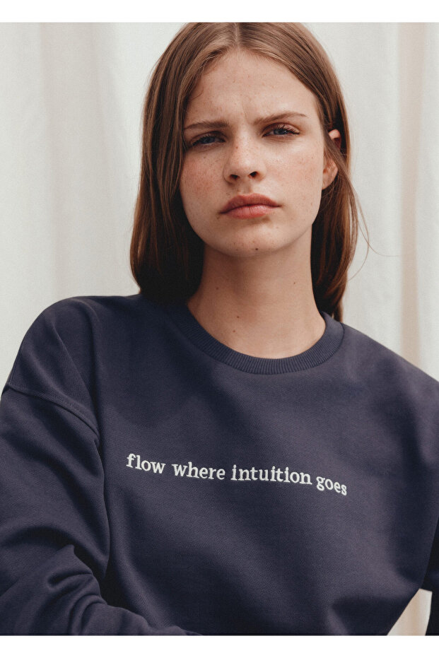 Anthrazitfarbenes Mädchen-Sweatshirt 77042935 - 5