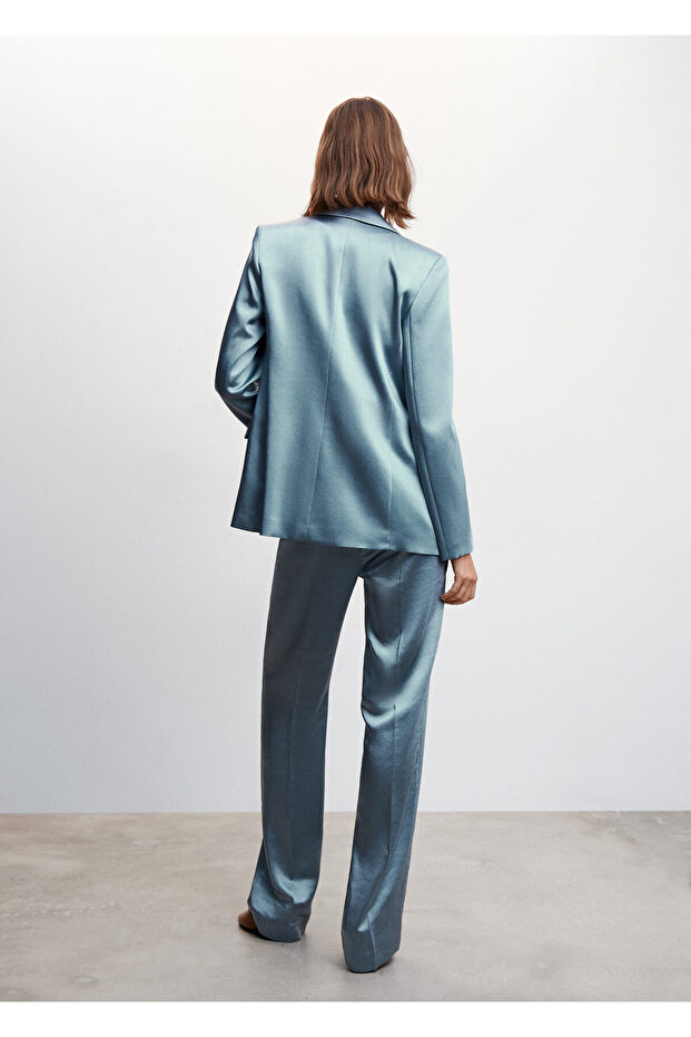 Beli Lastikli Saten Pantolon - 9