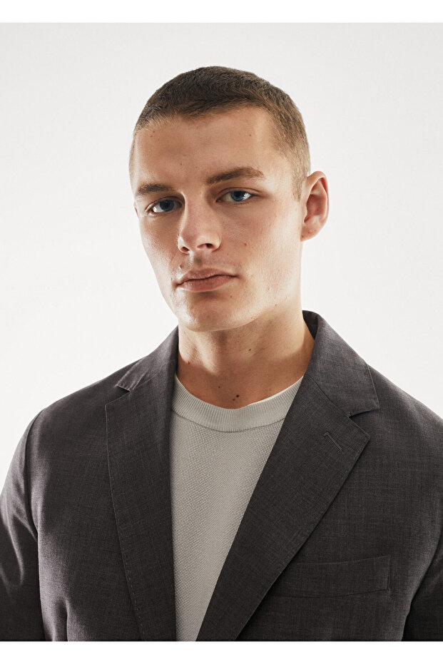 Gray Men's Blazer Jacket47084381 - 3