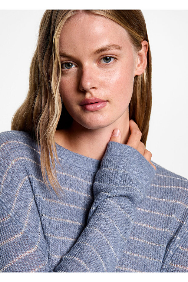 Blauer Mädchenpullover 77076749 - 4