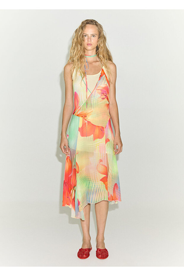 Pastel Sari Kadın  Elbise 77050627 - 7