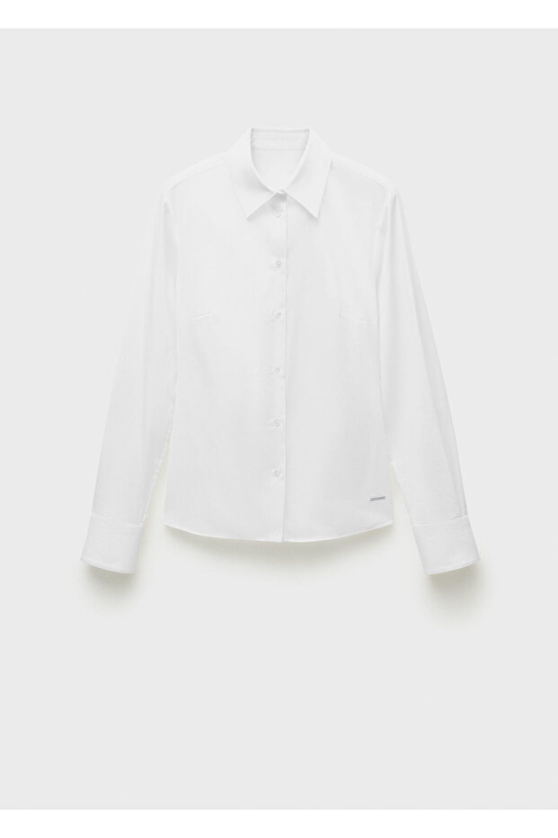 Bedene oturan poplin gömlek - 1