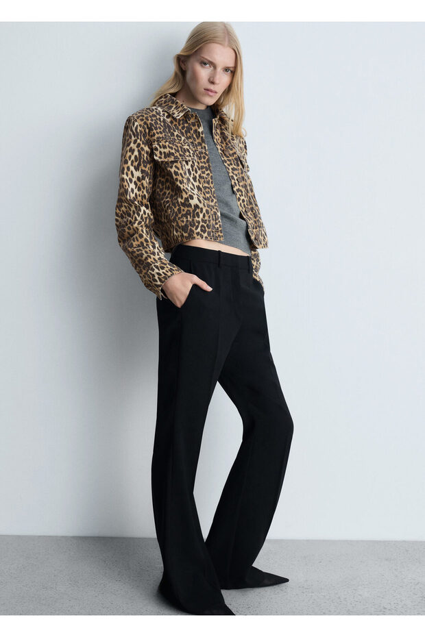 Leopar Desenli Ceket 77096752 - 5