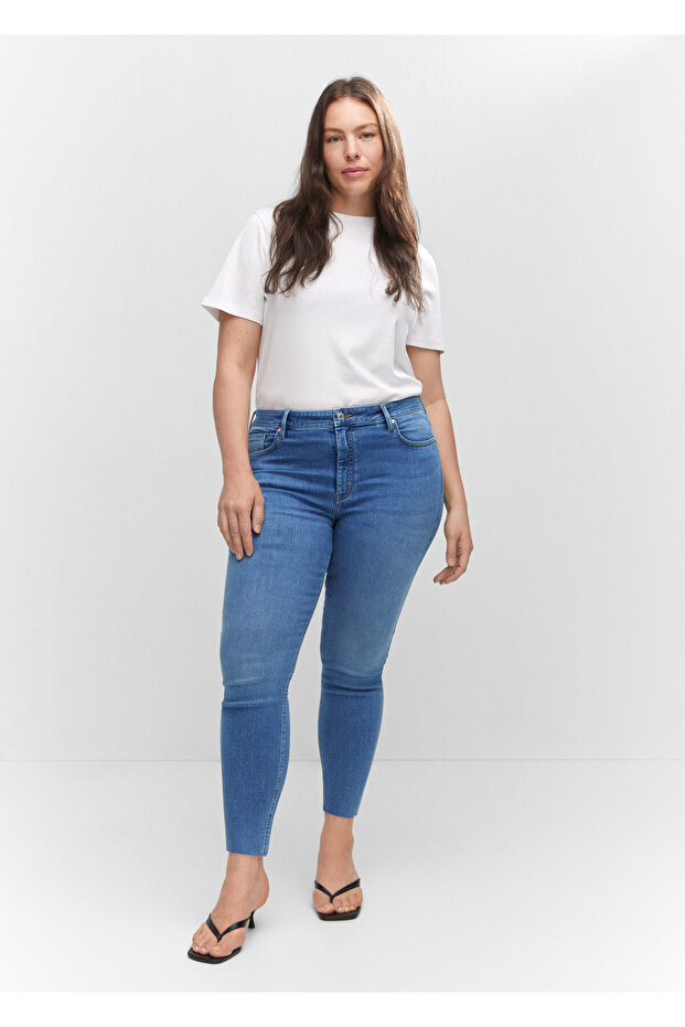 Blugi skinny decupați - 5