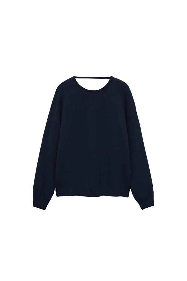 Marineblauer Mädchenpullover 77054782 - 2