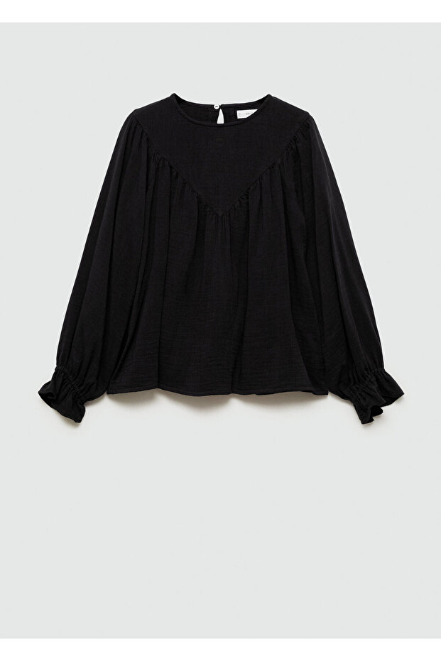 Schwarze Mädchenbluse 77045987 - 1