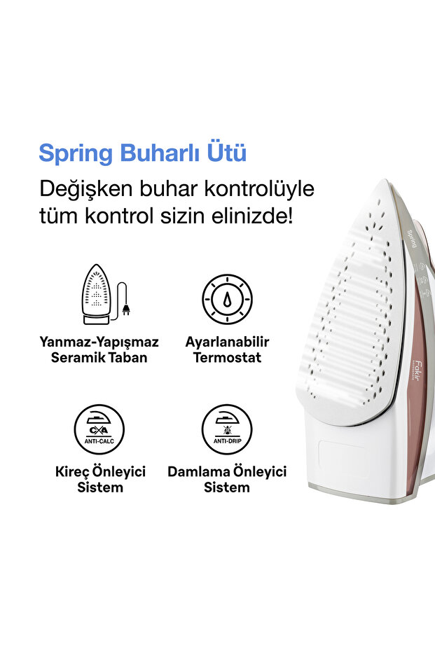 Spring Buharlı Ütü  Gül Kurusu - 2