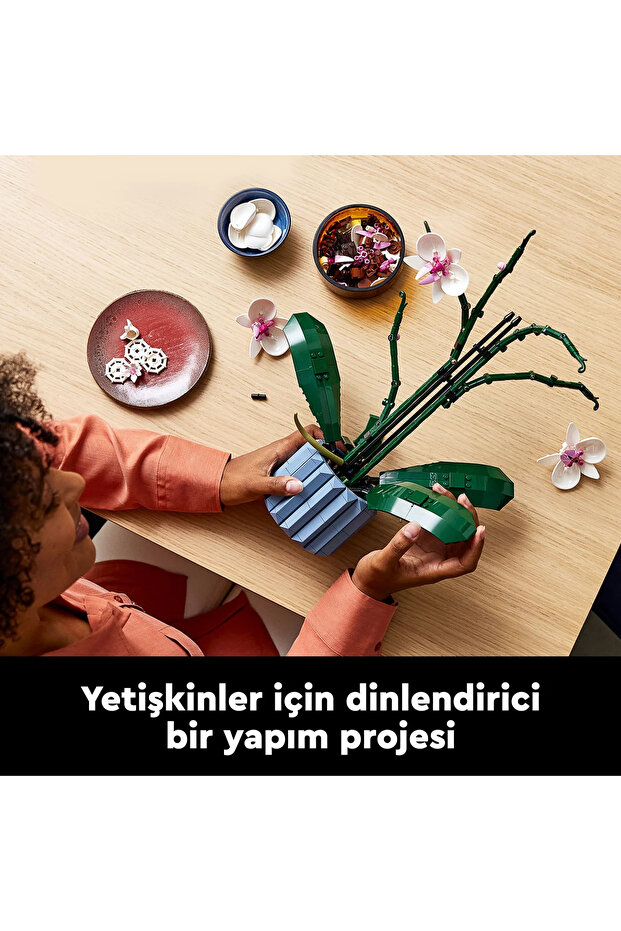 ® Botanicals Orkide 10311 – Yetişkinler için Dekoratif Yapay Bitki Modeli Yapım Seti (608 Parça) - 8