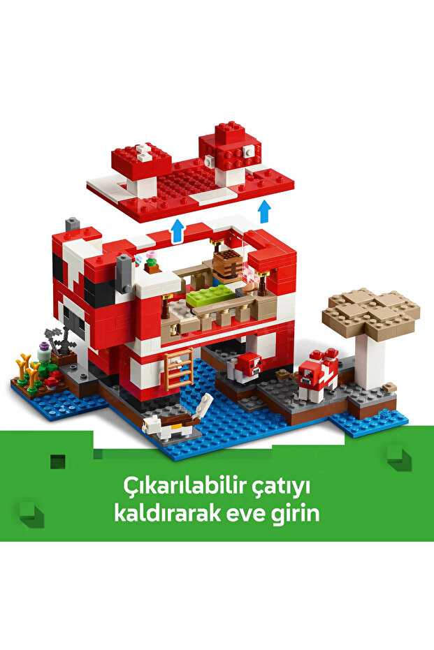 ® Minecraft® Mooshroom Evi 21270 - 8+ Çocuklar için Yaratıcı Oyuncak Yapım Seti (500P) - 7