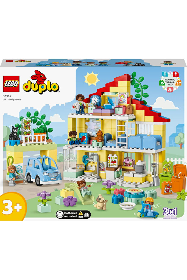 ® DUPLO® Kasabası 3’ü 1 Arada Aile Evi 10994 - 3+ Çocuklar için Eğitici Oyuncak Yapım Seti (218P) - 4