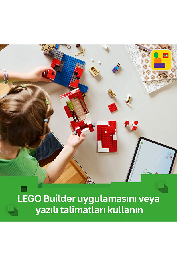 ® Minecraft® Mooshroom Evi 21270 - 8+ Çocuklar için Yaratıcı Oyuncak Yapım Seti (500P) - 10