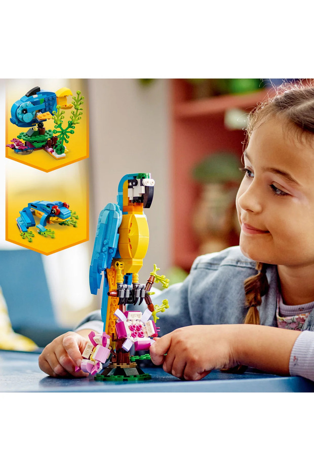 ® Creator 3'ü 1 Arada EgzotikPapağan 31136 - 7+ Çocuklar için Yaratıcı Oyuncak Yapım Seti (253P) - 7