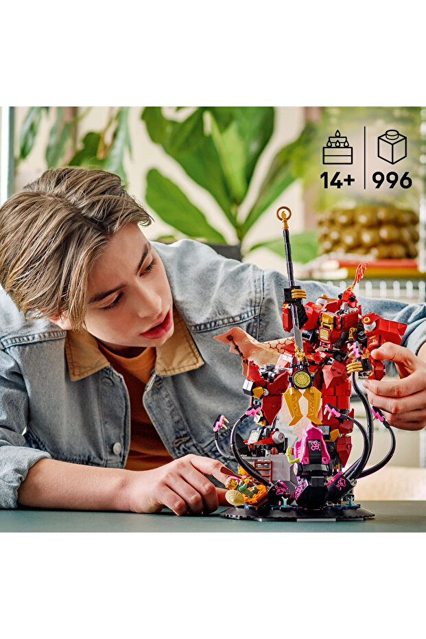 ® NINJAGO® Ateş Şövalyesi Robotu 71846 - 14+ Çocuklar için Yaratıcı Oyuncak Yapım Seti (996P) - 6
