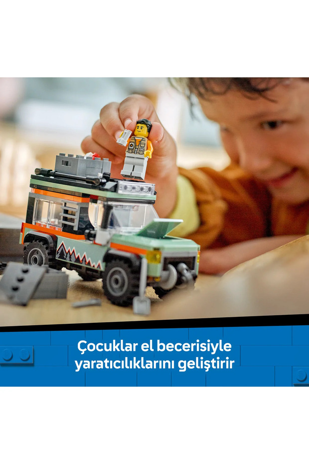® City 4x4 Arazi Dağ Arabası 60447 - 6+ Çocuklar için Yaratıcı Oyuncak Yapım Seti (221 P) - 9