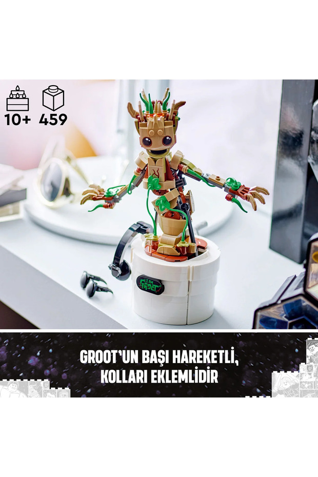 ® Marvel Dans Eden Groot 76297 - 10+ Yaratıcı Oyuncak Yapım Seti (459Parça) - 8