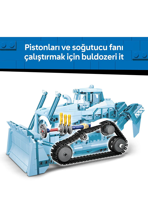 ® City Sarı Buldozer 60466 - 8+ Çocuklar için Yaratıcı Oyuncak Yapım Seti (682P) - 9