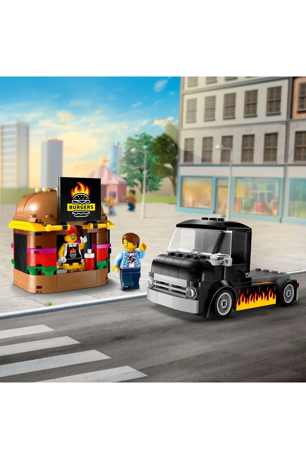 ® City Hamburger Kamyonu 60404 - 5+ için Yaratıcı Oyuncak Yapım Seti (194 P) - 7