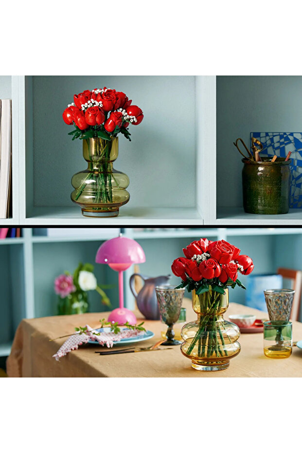 ® Botanicals Gül Buketi 10328 - Yetişkinler İçin Yaratıcı Çiçek Model Yapım Seti (822 Parça) - 10