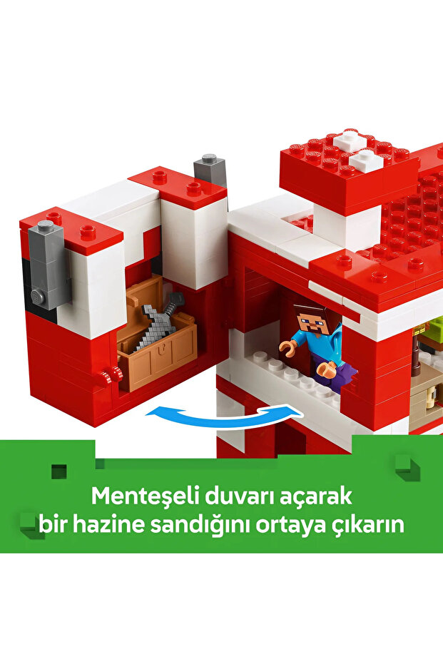 ® Minecraft® Mooshroom Evi 21270 - 8+ Çocuklar için Yaratıcı Oyuncak Yapım Seti (500P) - 8