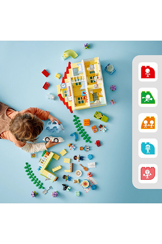 ® DUPLO® Kasabası 3’ü 1 Arada Aile Evi 10994 - 3+ Çocuklar için Eğitici Oyuncak Yapım Seti (218P) - 7