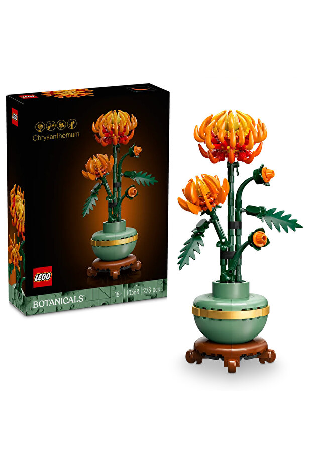 ® Botanicals Krizantem 10368 – Yetişkinler için Dekoratif Çiçek Modeli Yapım Seti (278 Parça) - 1