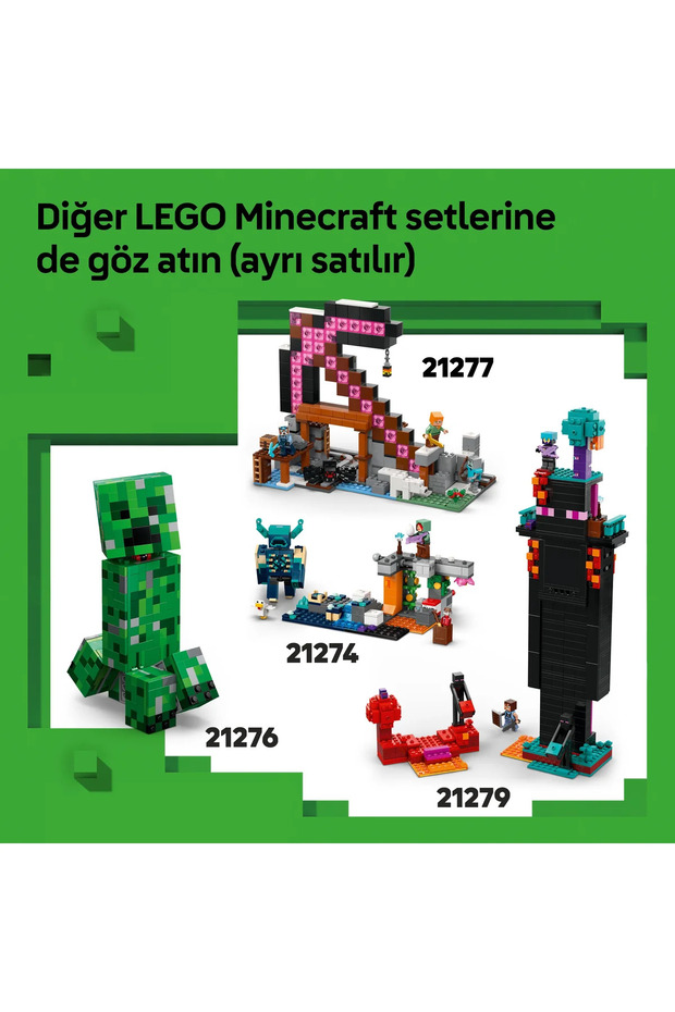 ®   ماينكرافت ®   مجموعة ألعاب إبداعية من تي إن تي بيت الغابة الكبير 21275 - للأطفال فوق 8 سنوات (287 قطعة) - 10