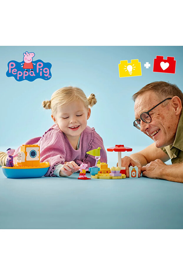 ® DUPLO®PeppaPig Tekne Gezisi 10432 - 2+ Çocuklar için Eğitici Oyuncak Yapım Seti (23P) - 6