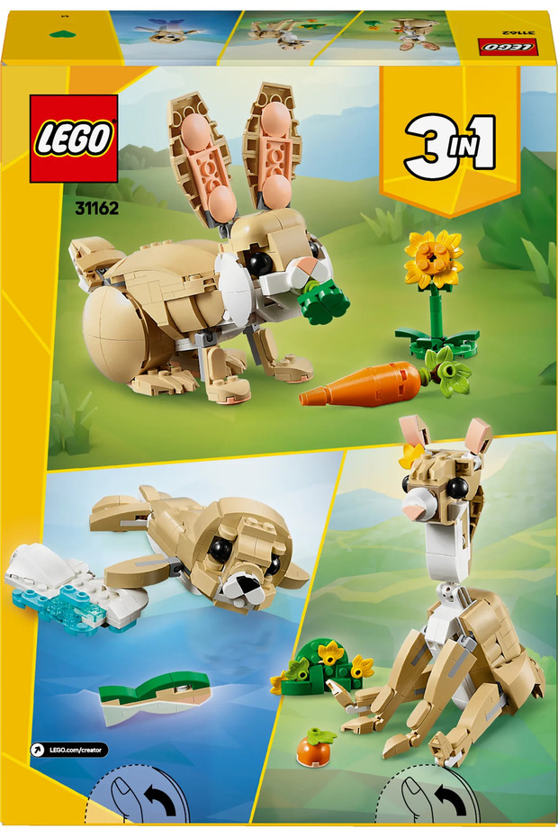 ® Creator 3’ü 1 Arada Sevimli Tavşan 31162 - 8+ Çocuklar için Yaratıcı Oyuncak Yapım Seti (326P) - 4