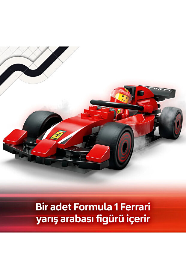 ® City Ferrari Arabalı F1 Pit Stop ve Pit Ekibi 60443 - 6+ Çocuklar için Oyuncak Yapım Seti (322 P) - 9