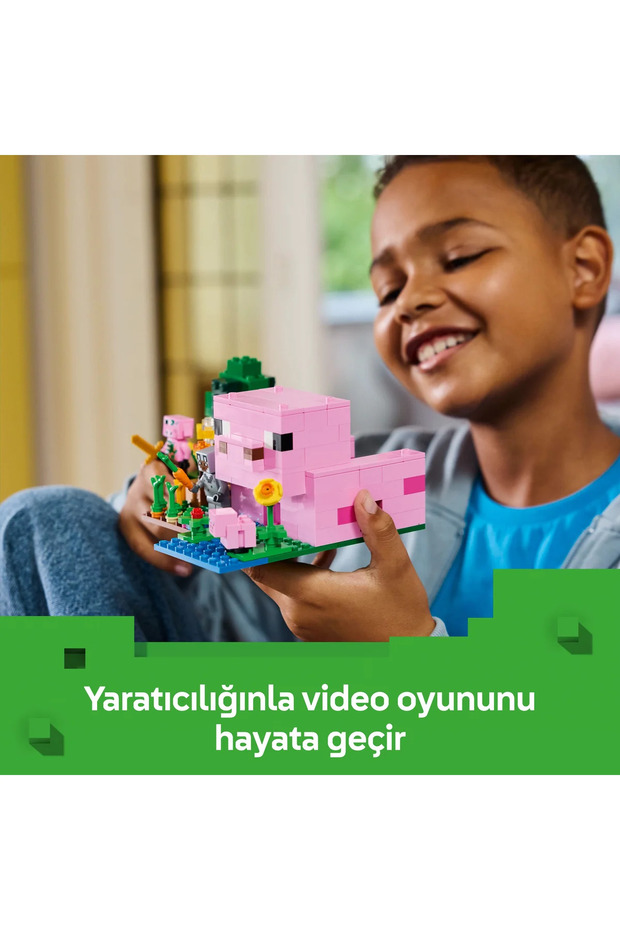 ® Minecraft® Yavru Domuz Evi 21268 - 7+ Çocuklar için Yaratıcı Oyuncak Yapım Seti (238P) - 9