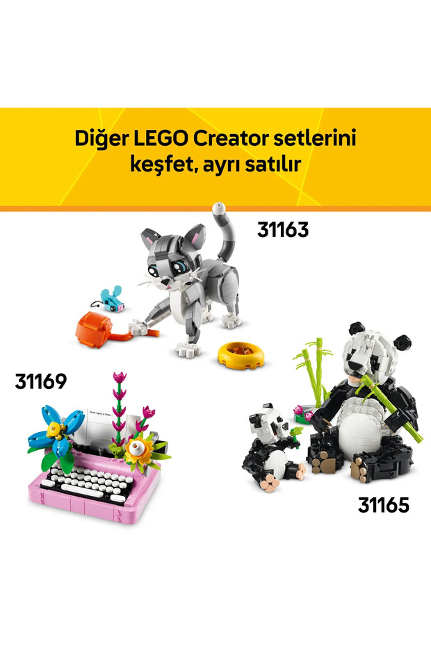 ® Creator 3’ü 1 Arada Vahşi Hayvanlar:Pembe Flamingo 31170 - 8+ Oyuncak Yapım Seti (288Pr) - 11