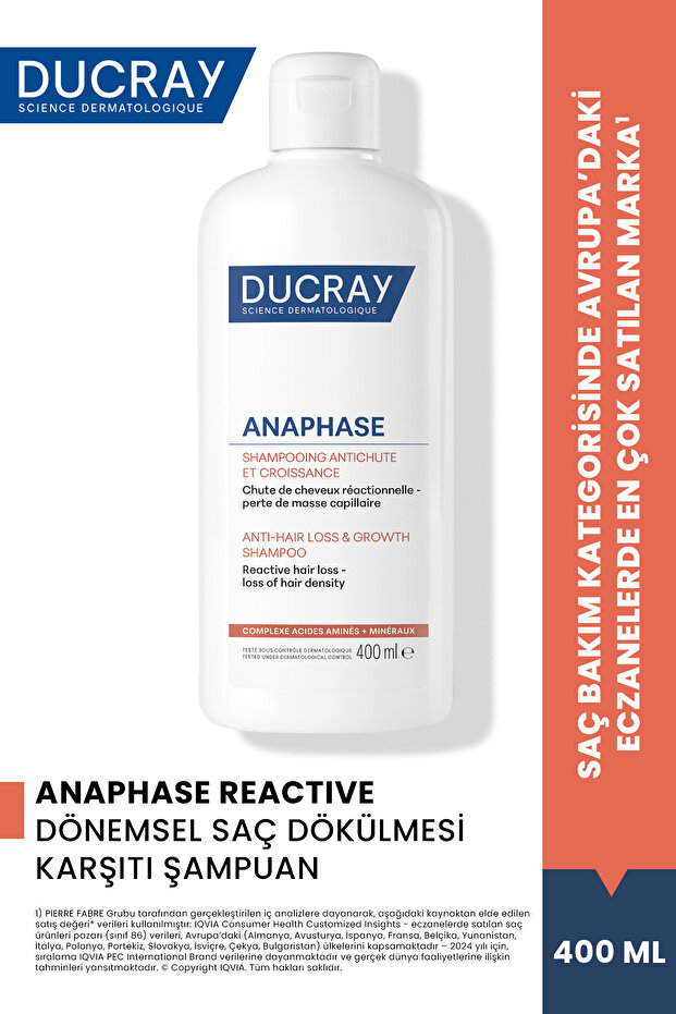 Anaphase Reactive Dönemsel Saç Dökülmesi Karşıtı Şampuan 400 ml - 1