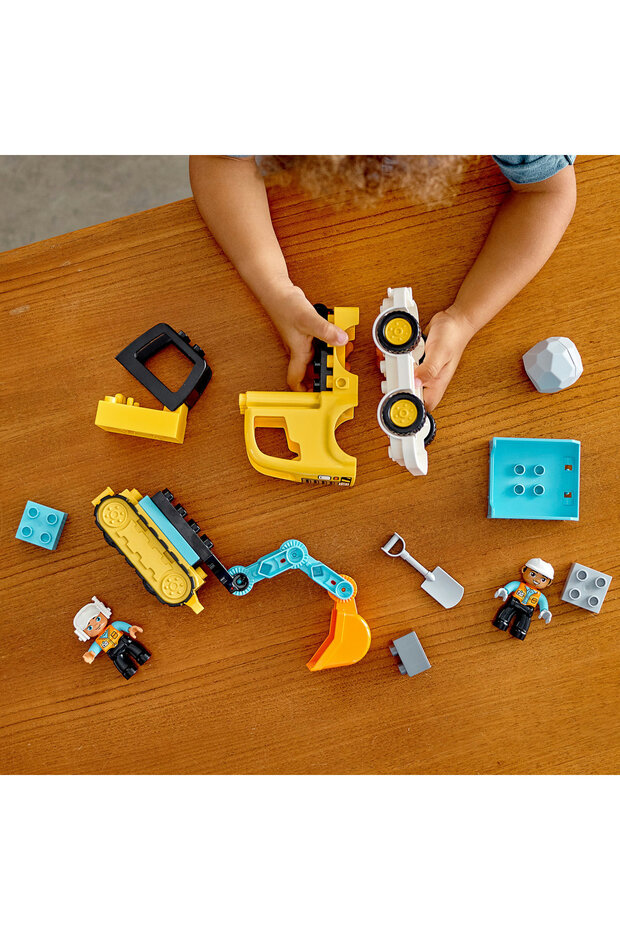 ® DUPLO® Town Kamyon ve Paletli Kazıcı 10931 - 2+ Eğitici Oyuncak Yapım Seti (20Parça) - 9