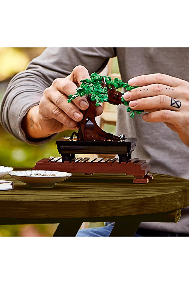® Botanicals Bonsai Ağacı 10281 – Yetişkinler için Yapay Çiçek Modeli Yapım Seti (878 Parça) - 8