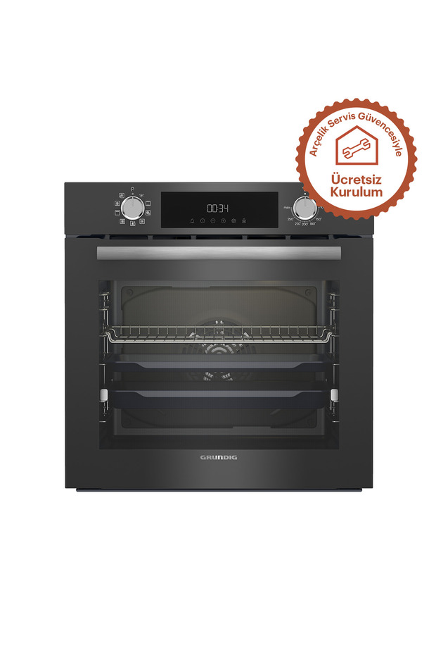 Grundig GEBM 12302 ZG 72l Ankastre Fırın Gri