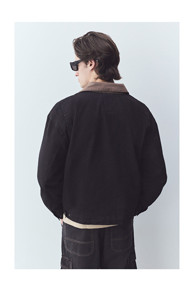 Man Denim Worker Jacket - 4