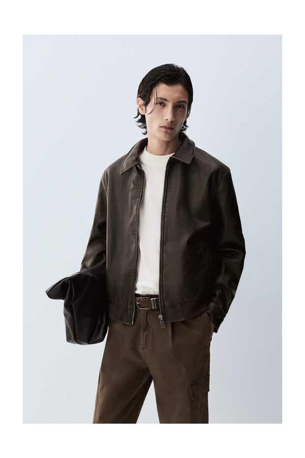 Man Leather Effect Jacket - 9