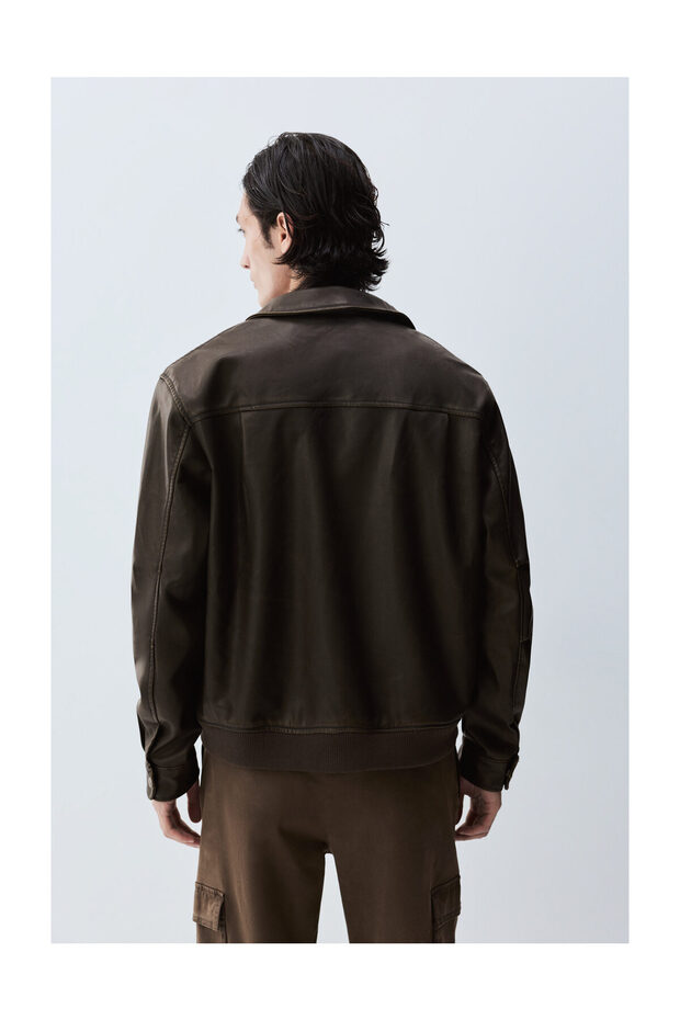 Man Leather Effect Jacket - 13