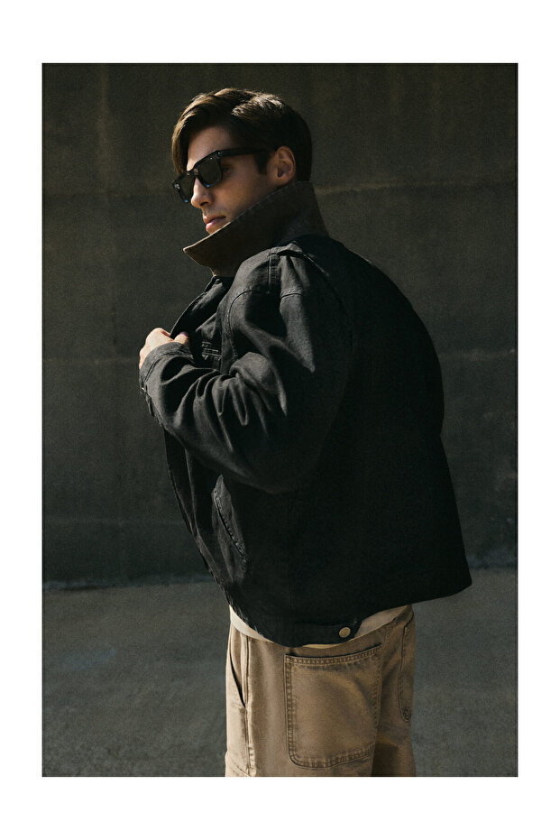 Man Denim Worker Jacket - 6