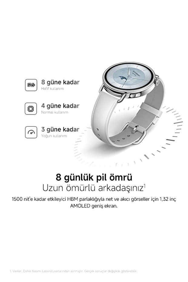Watch S4 41mm Akıllı Saat Siyah Floroelastomer Kauçuk Kayış (Xiaomi Türkiye Garantili) - 6