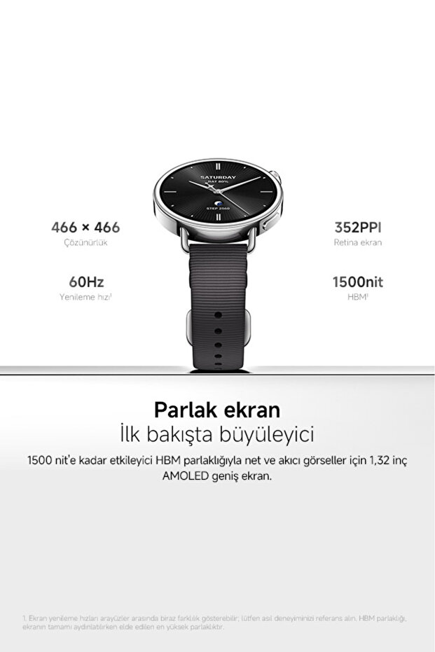 Watch S4 41mm Akıllı Saat Mint Yeşili Floroelastomer Kauçuk Kayış (Xiaomi Türkiye Garantili) - 5