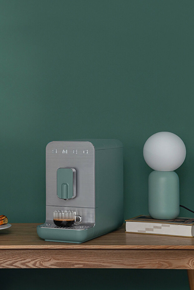 50's Style Fully Automatic Espresso Coffee Machine Matte Emerald Green - 2
