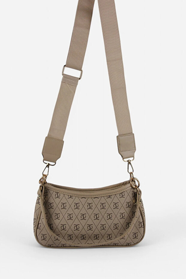 Farme Monogram BEJ Baget Ve Çapraz Çanta - 3