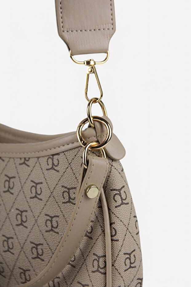 Farme Monogram BEJ Baget Ve Çapraz Çanta - 4
