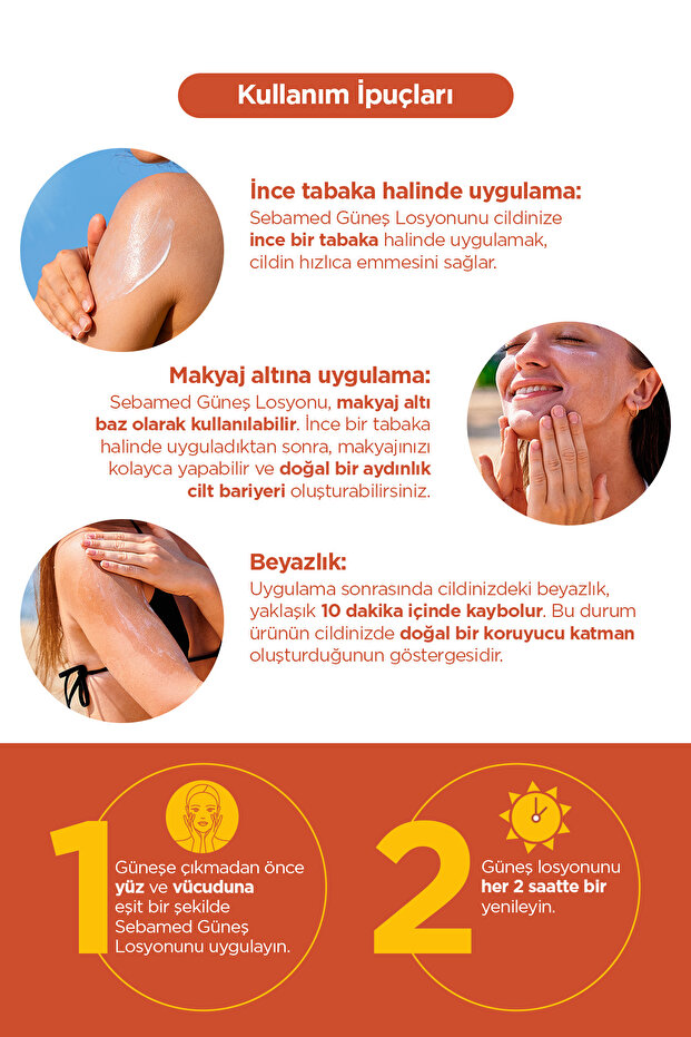 Sun Care SPF 50+ UVA/UVB Filtresi ve E Vitamini Üçlü Yüksek Koruma Çok Yönlü Güneş Losyonu 150 ml - 7