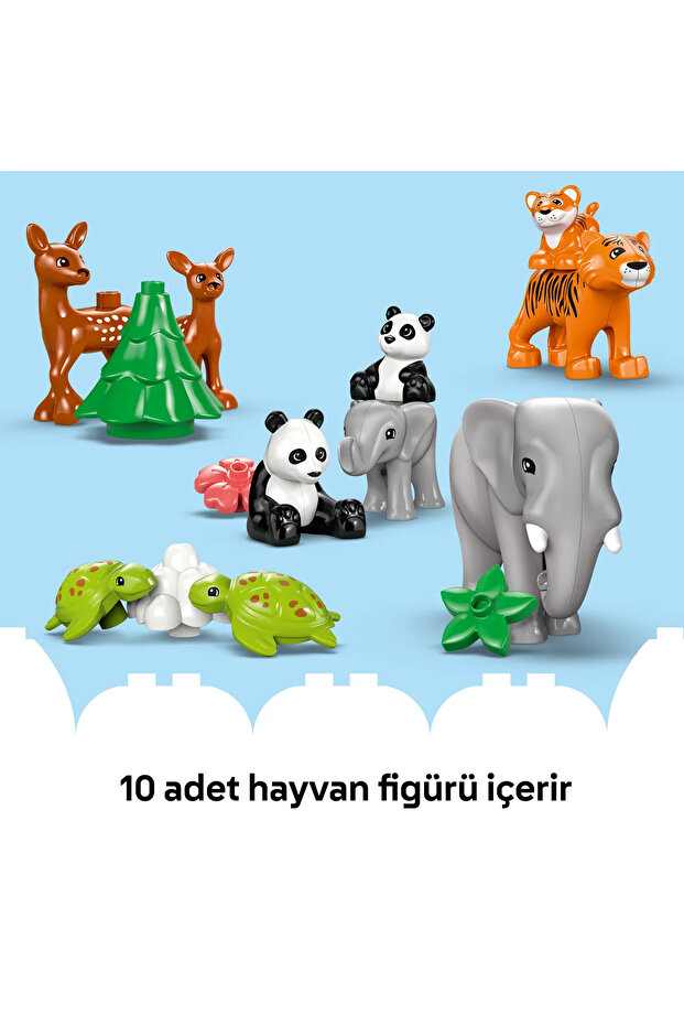 ® DUPLO® Kasabası 3’ü 1 Arada Vahşi Hayvan Aileleri 10446 - 2+ Eğitici Oyuncak Yapım Seti (92P) - 11
