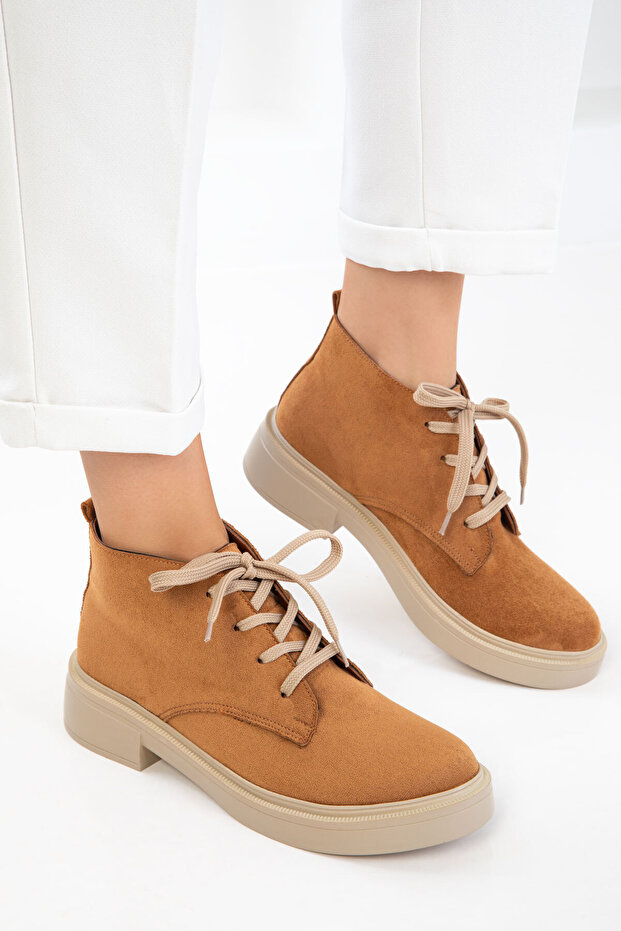 Taba Süet Kadın Bot & Bootie 20930 - 2