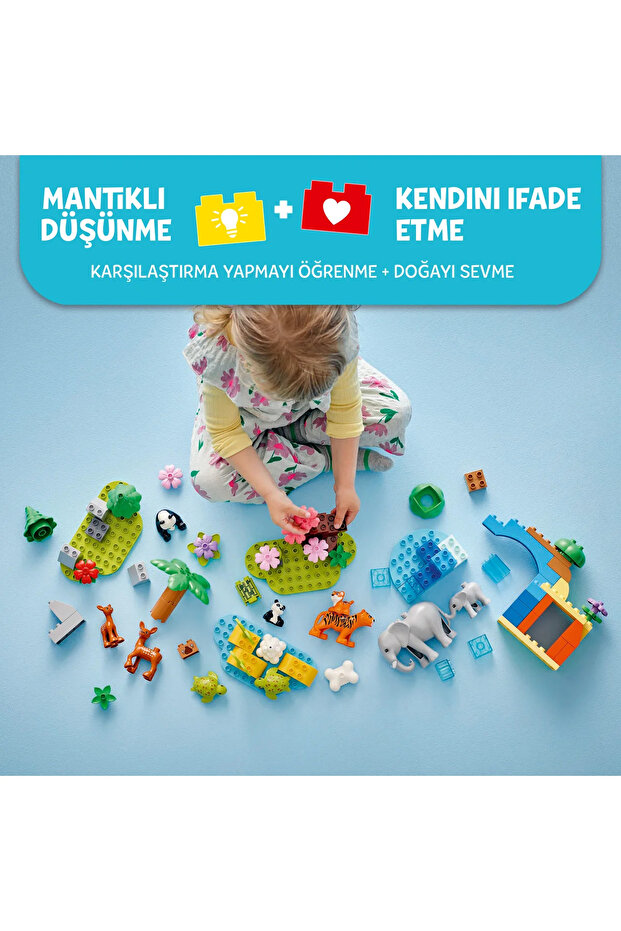 ® DUPLO® Kasabası 3’ü 1 Arada Vahşi Hayvan Aileleri 10446 - 2+ Eğitici Oyuncak Yapım Seti (92P) - 8